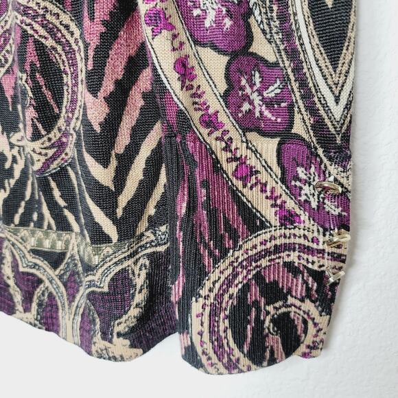 CHICO'S Mixed Neutral Paisley Mock Neck Sweater Perfect Layering Piece, NWOT - Picture 7 of 9